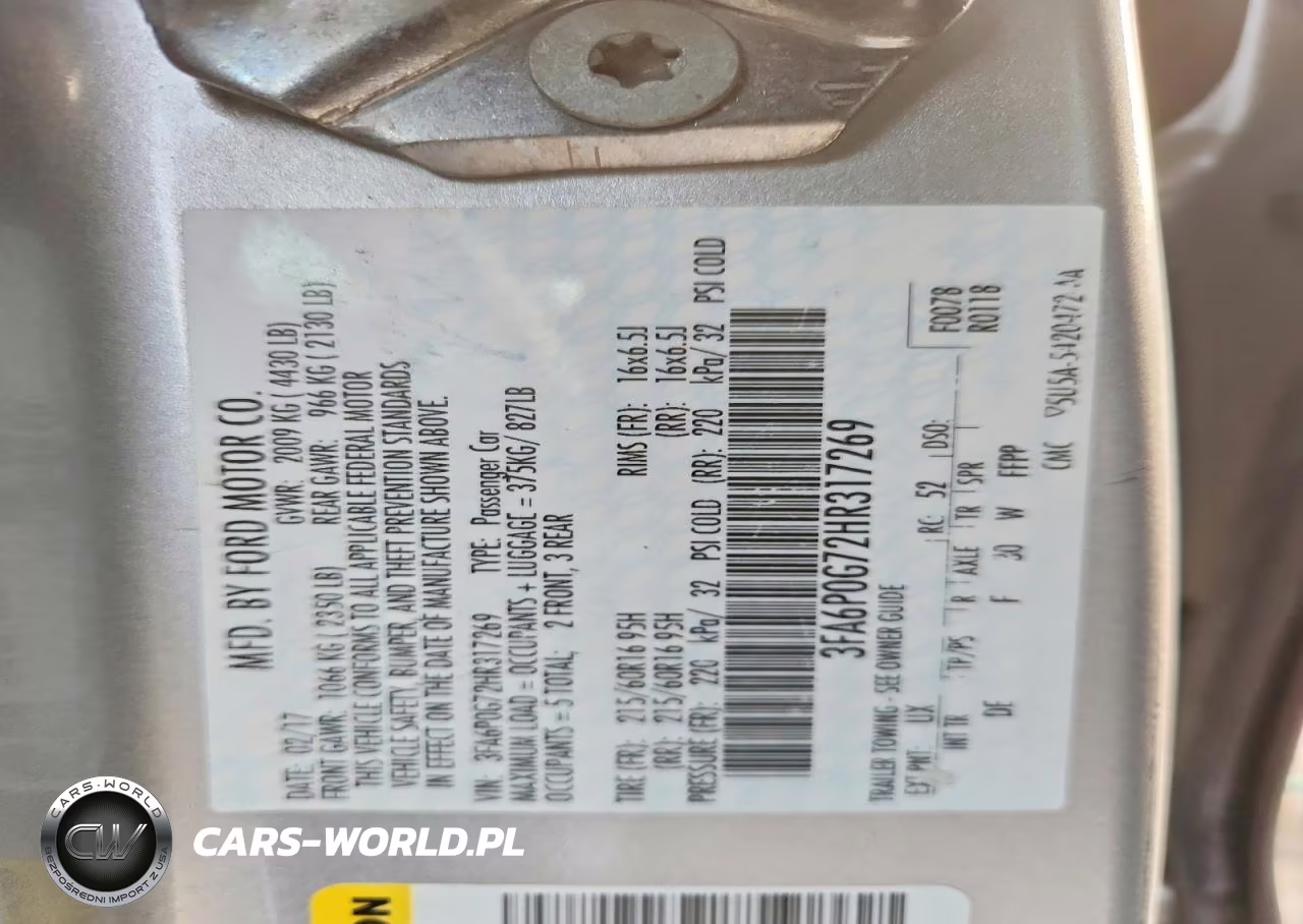 2017 Ford Fusion S VIN:3FA6P0G72HR317269 - 13