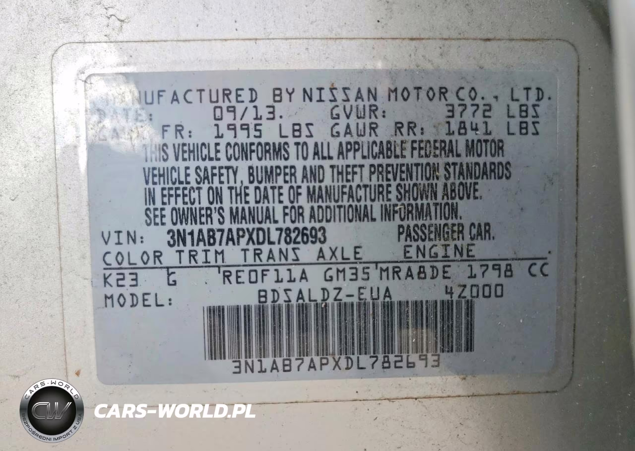 2013 Nissan Sentra Fe+ VIN:3N1AB7APXDL782693 - 12