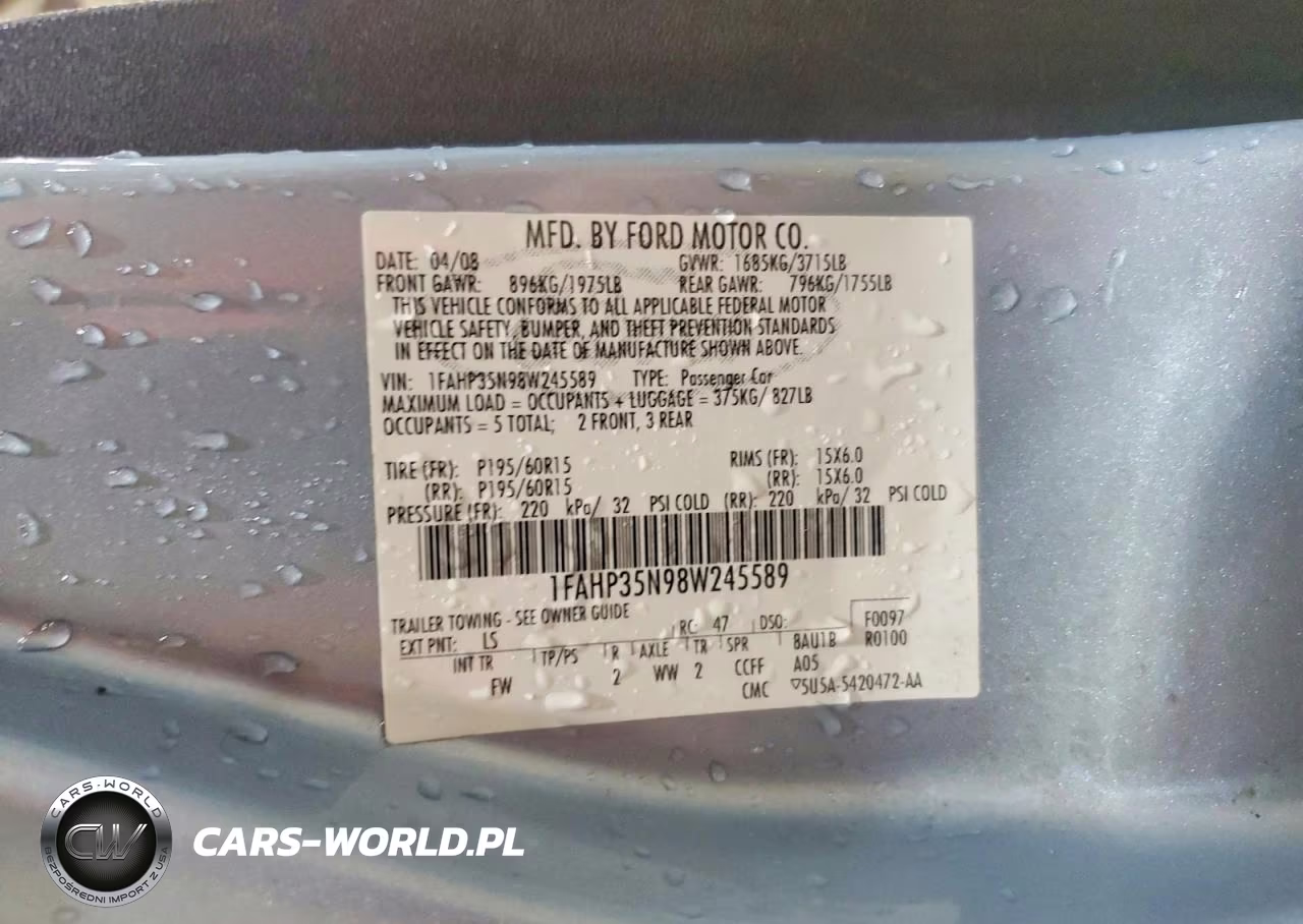 2008 Ford Focus Se VIN:1FAHP35N98W245589 - 12