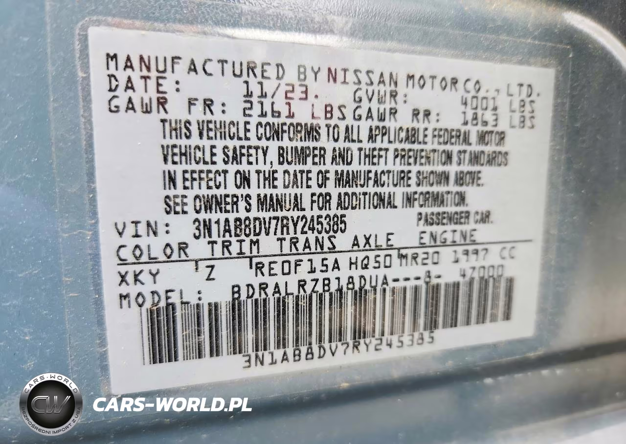 2024 Nissan Sentra Sr VIN:3N1AB8DV7RY245385 - 12