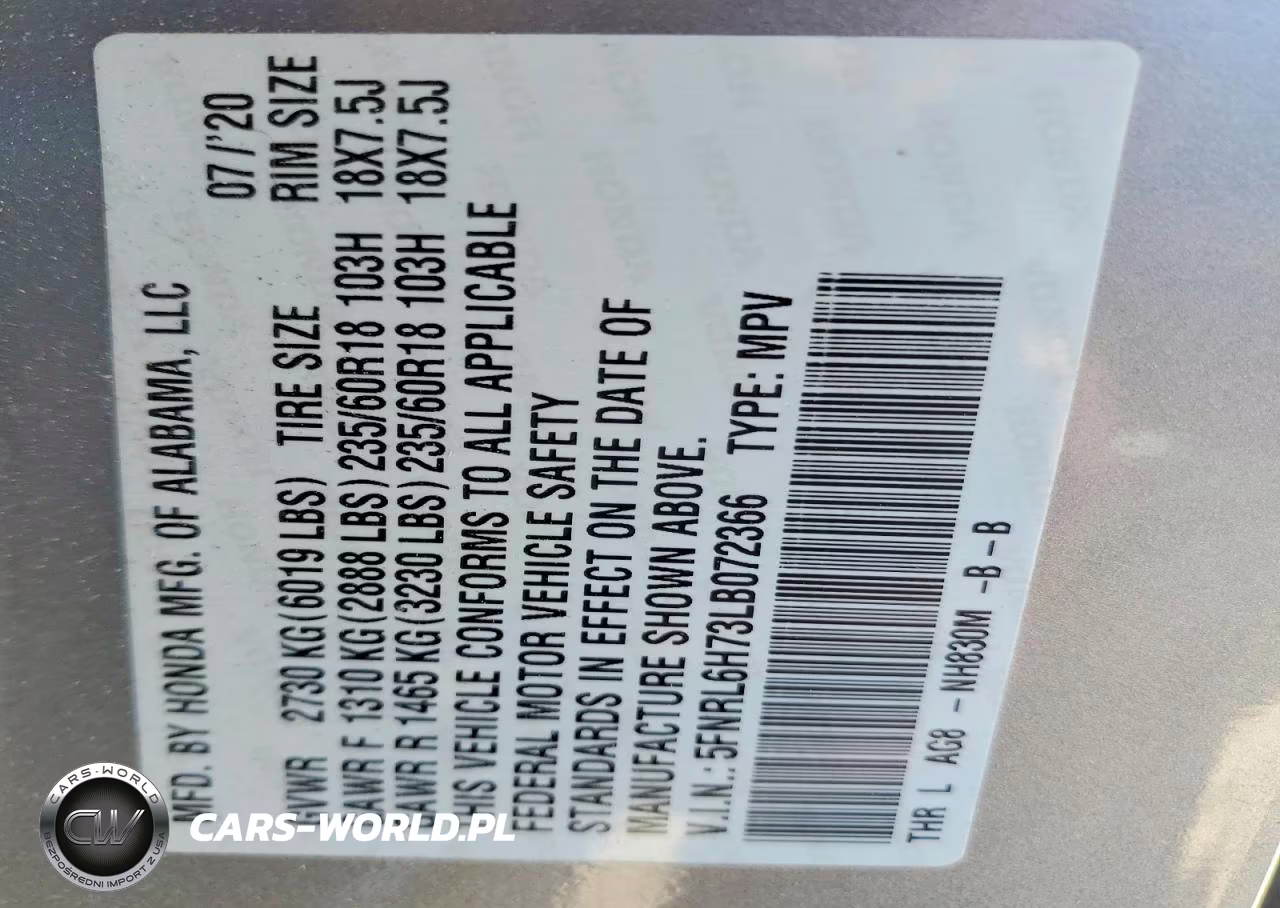 2020 Honda Odyssey Exl VIN:5FNRL6H73LB072366 - 13
