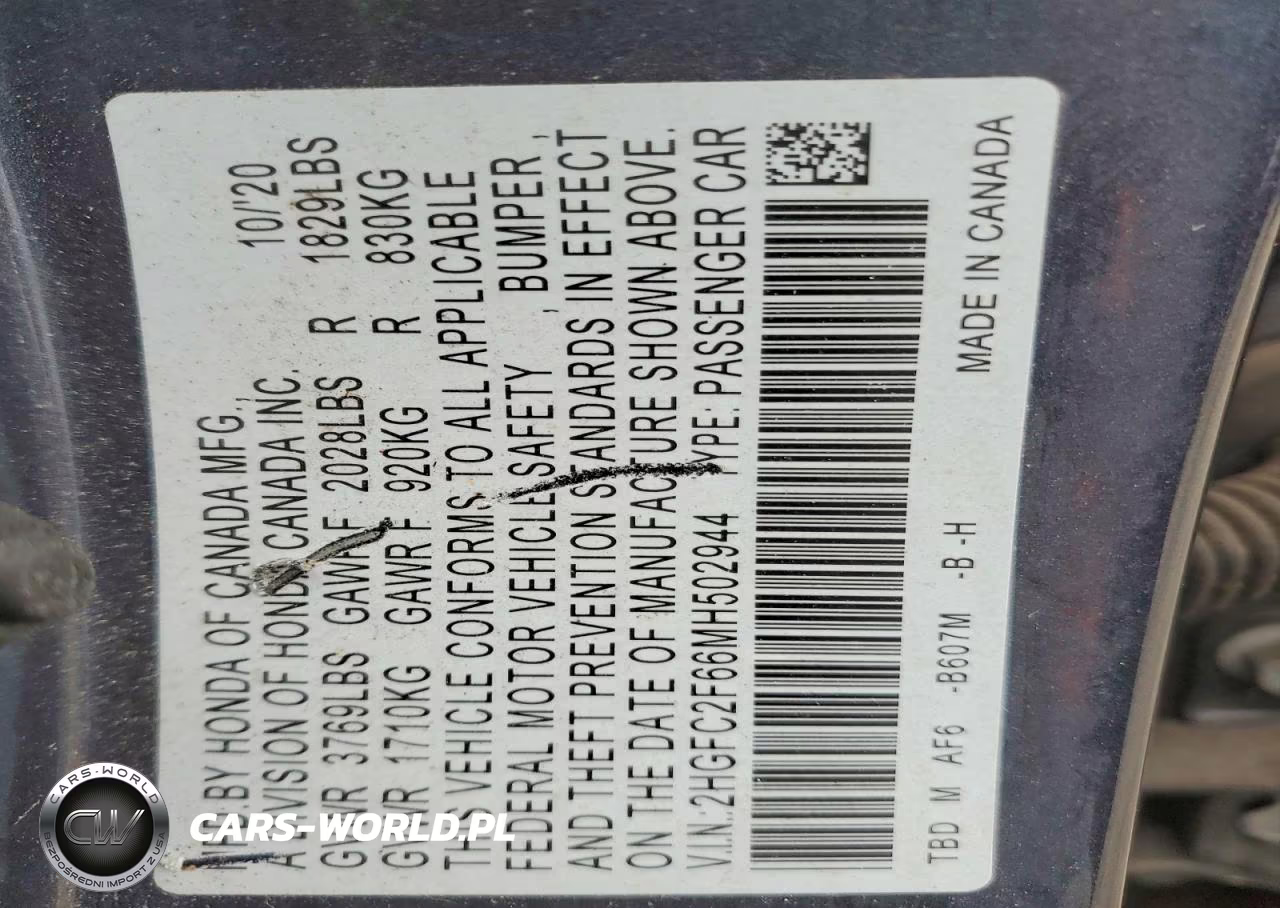 2021 Honda Civic Lx VIN:2HGFC2F66MH502944 - 13