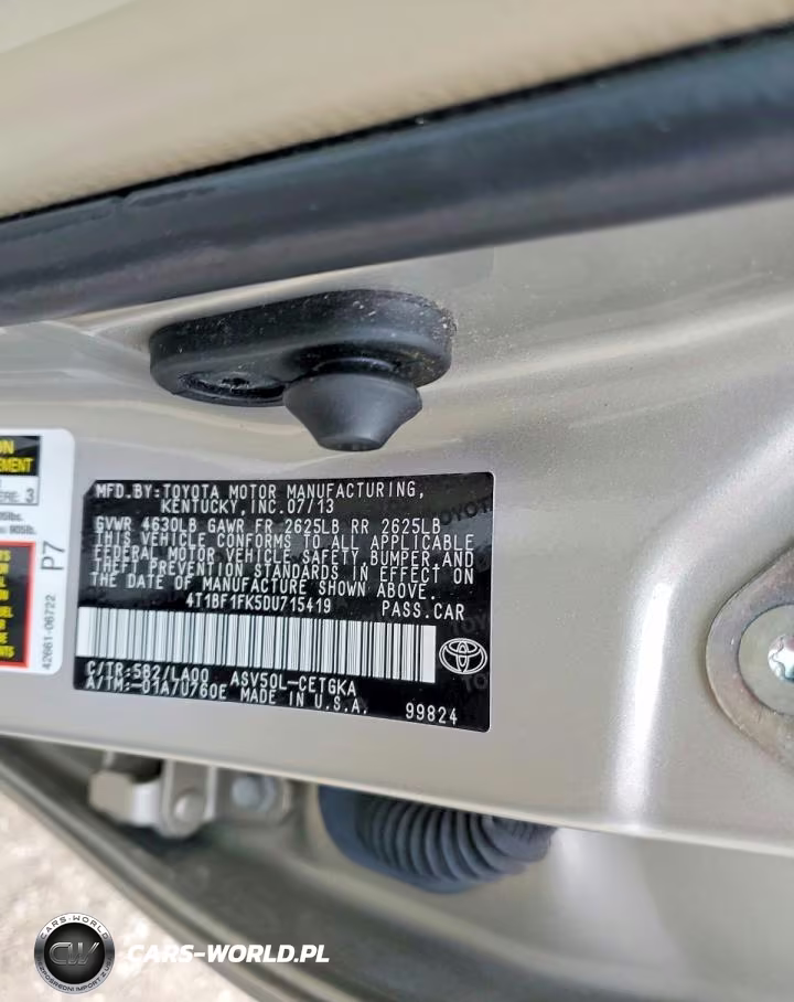 2013 Toyota Camry VIN:4T1BF1FK5DU715419 - 13