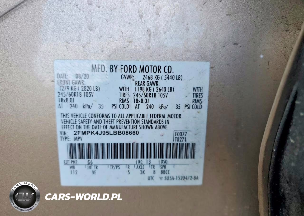 2020 Ford Edge Sel VIN:2FMPK4J95LBB08660 - 13