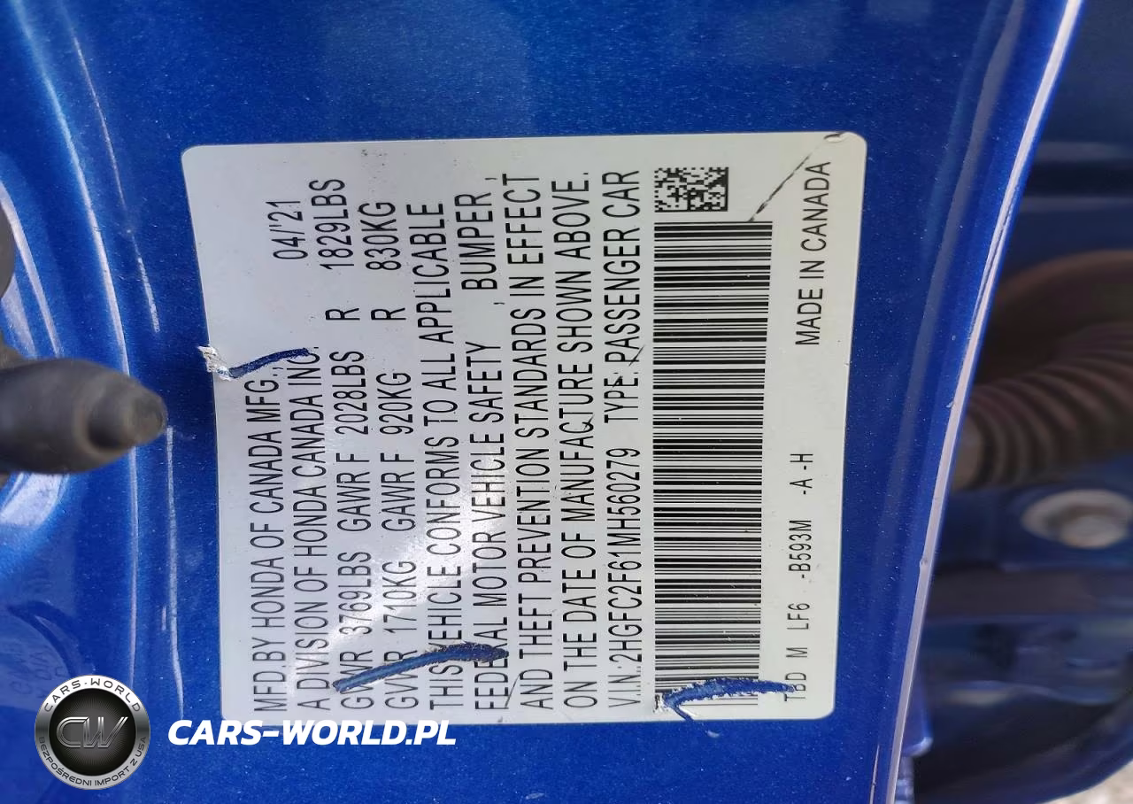 2021 Honda Civic Lx VIN:2HGFC2F61MH560279 - 13