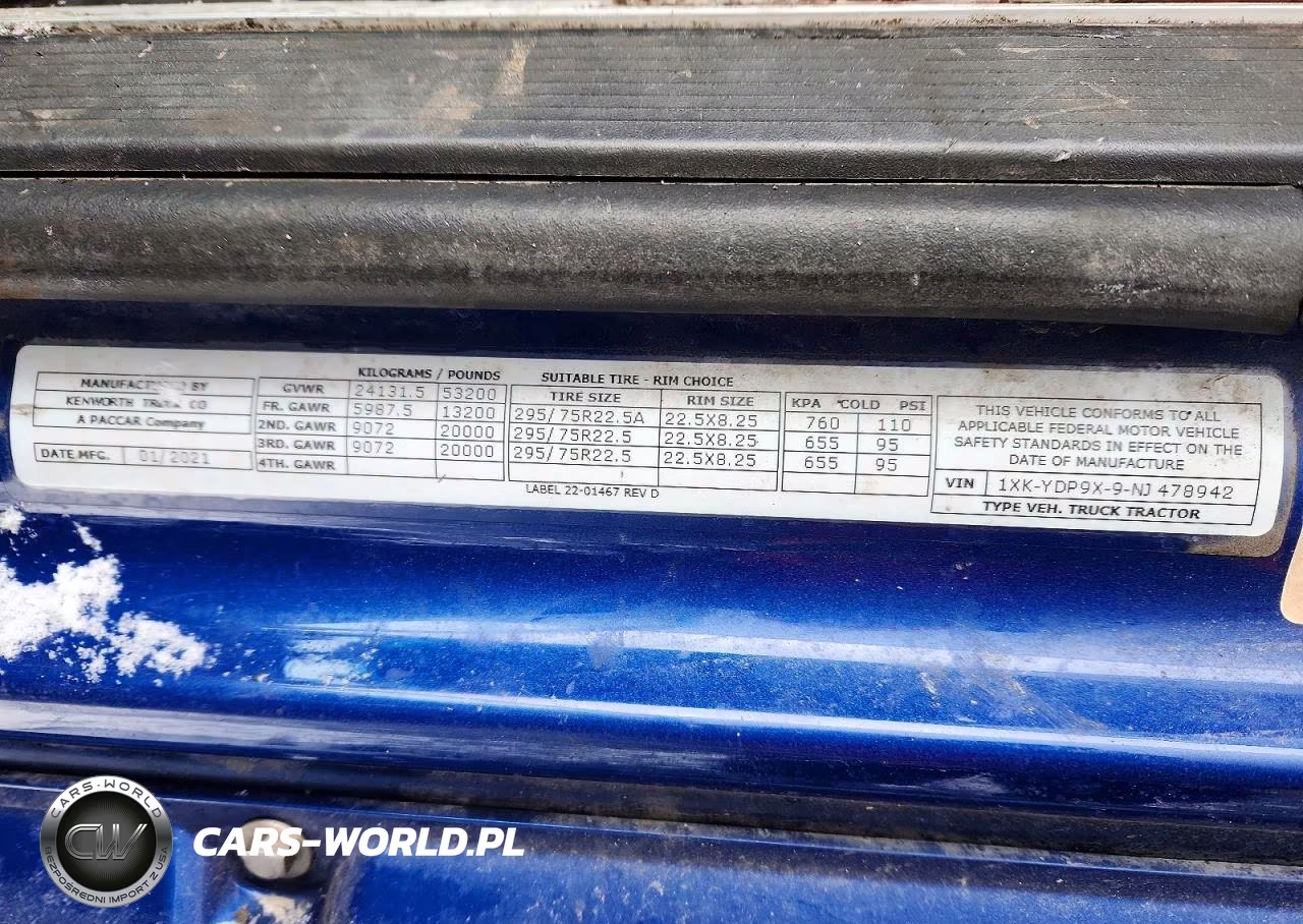2022 Kenworth T680 Semi Truck VIN:1XKYDP9X9NJ478942 - 10