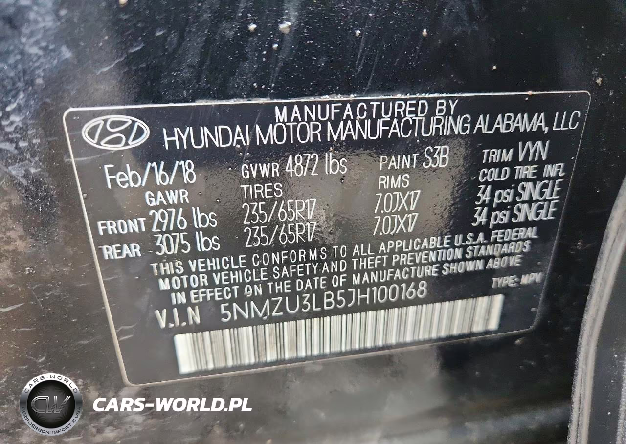2018 Hyundai Santa Fe Sport VIN:5NMZU3LB5JH100168 - 14