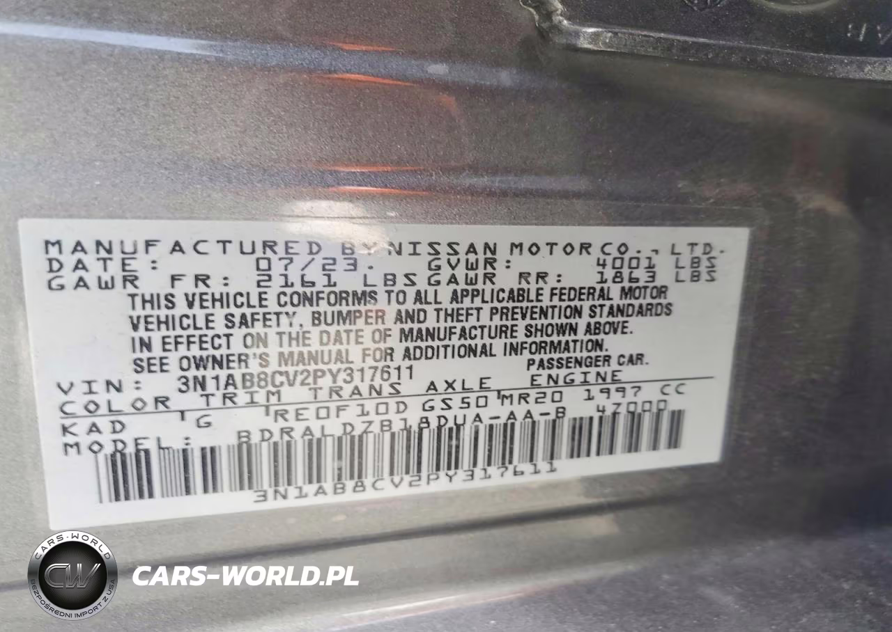 2023 Nissan Sentra Sv VIN:3N1AB8CV2PY317611 - 13