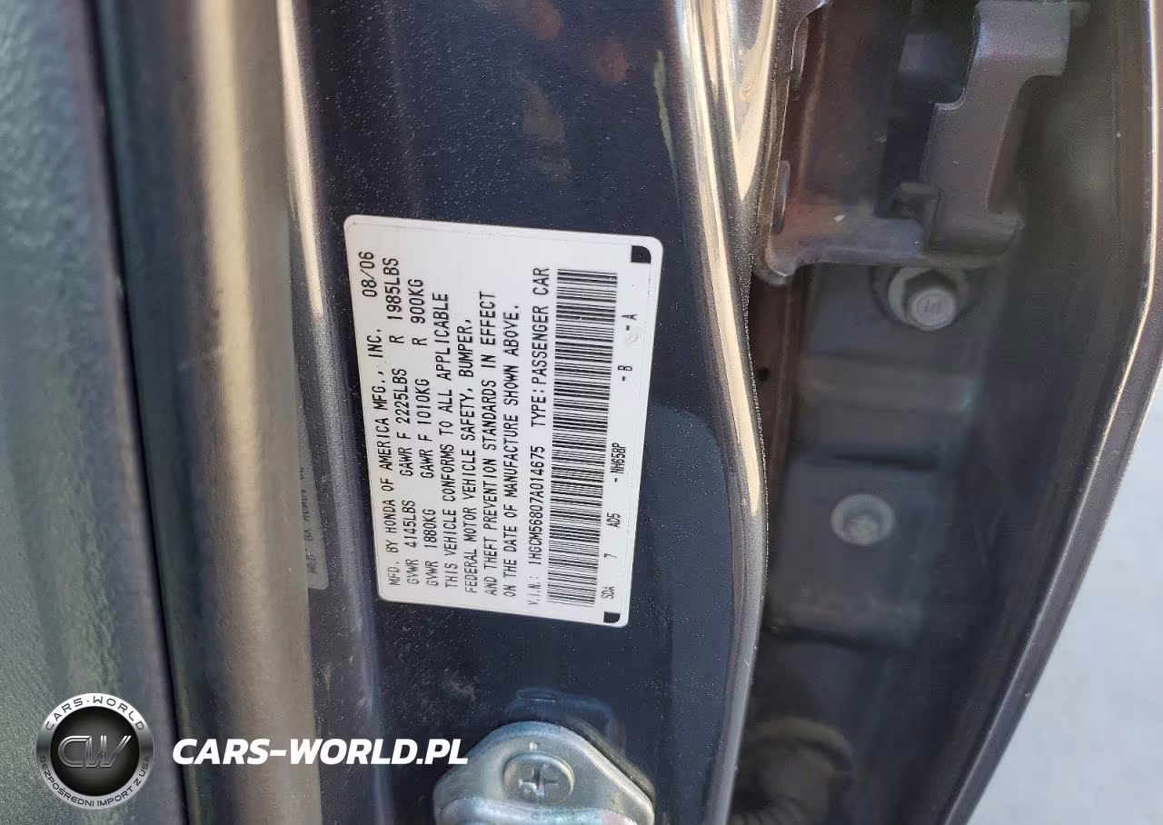 2007 Honda Accord Ex VIN:1HGCM56807A014675 - 12