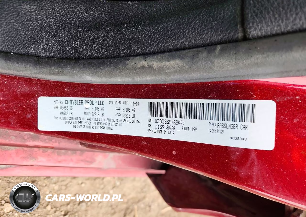 2015 Chrysler 200 S VIN:1C3CCCBB2FN629473 - 12