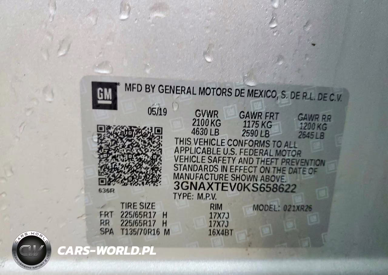 2019 Chevrolet Equinox Lt VIN:3GNAXTEV0KS658622 - 13