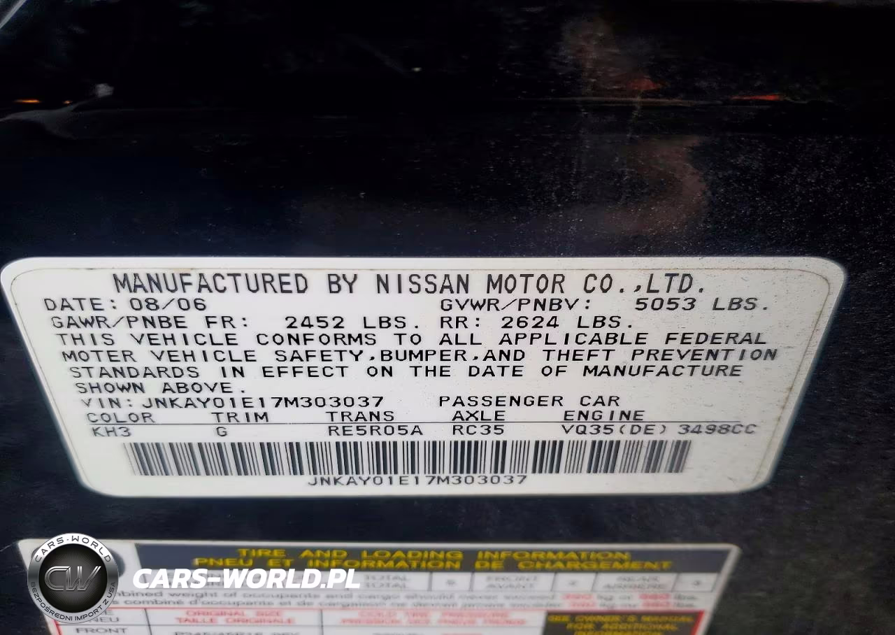 2007 Infiniti M35 Base VIN:JNKAY01E17M303037 - 13