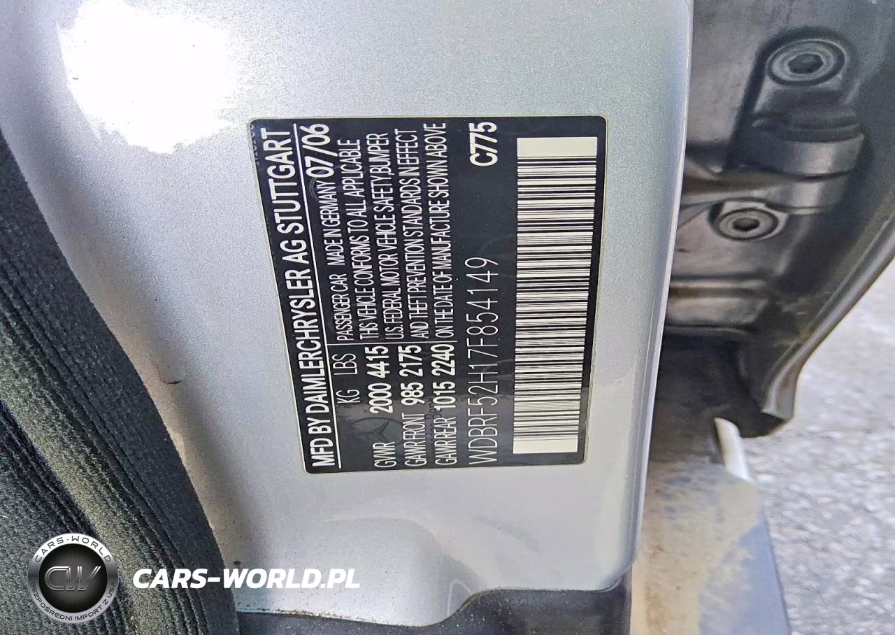 2007 Mercedes-Benz C 230 VIN:WDBRF52H17F854149 - 12