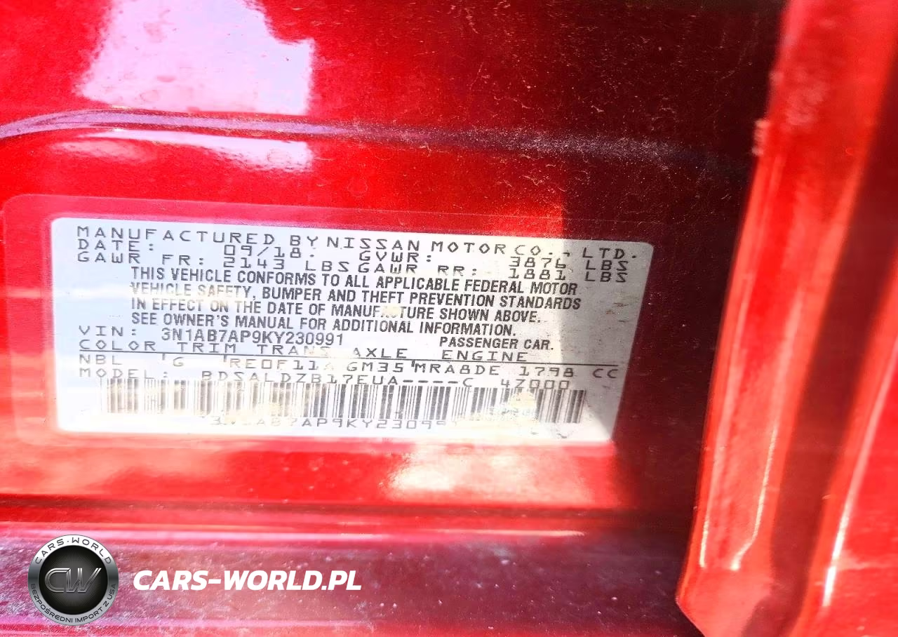 2019 Nissan Sentra S VIN:3N1AB7AP9KY230991 - 12