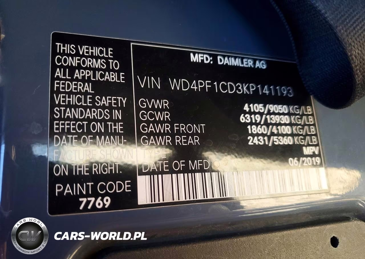 2019 Mercedes Benz Sprinter 2500 Delivery Van VIN:WD4PF1CD3KP141193 - 14