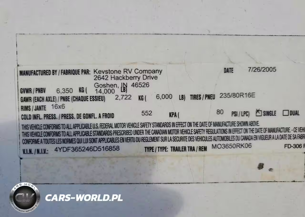 2006 Kutb Montana - Camper VIN:4YDF365246D516858 - 10