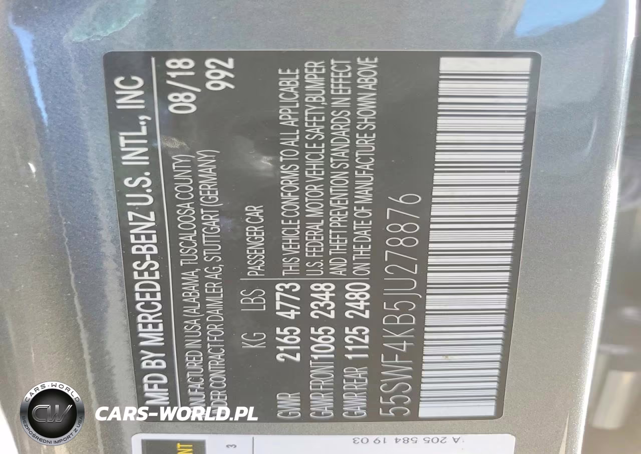 2018 Mercedes-Benz C 300 4Matic VIN:55SWF4KB5JU278876 - 12