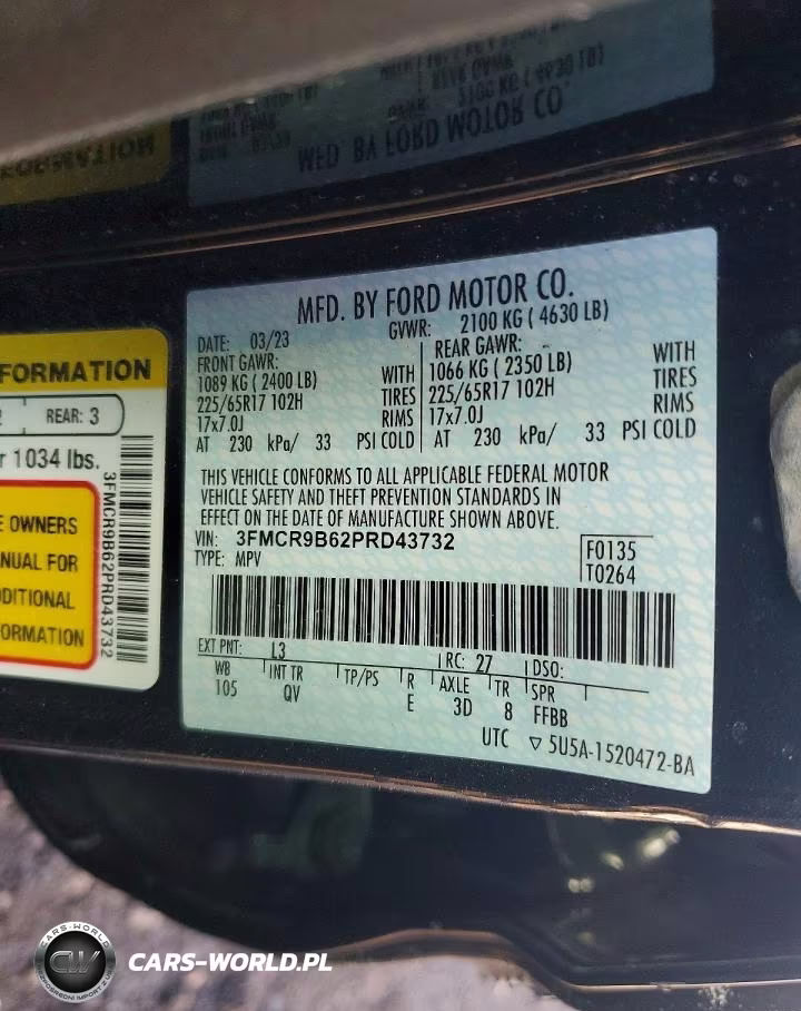 2023 Ford Bronco Sport Big Bend VIN:3FMCR9B62PRD43732 - 13