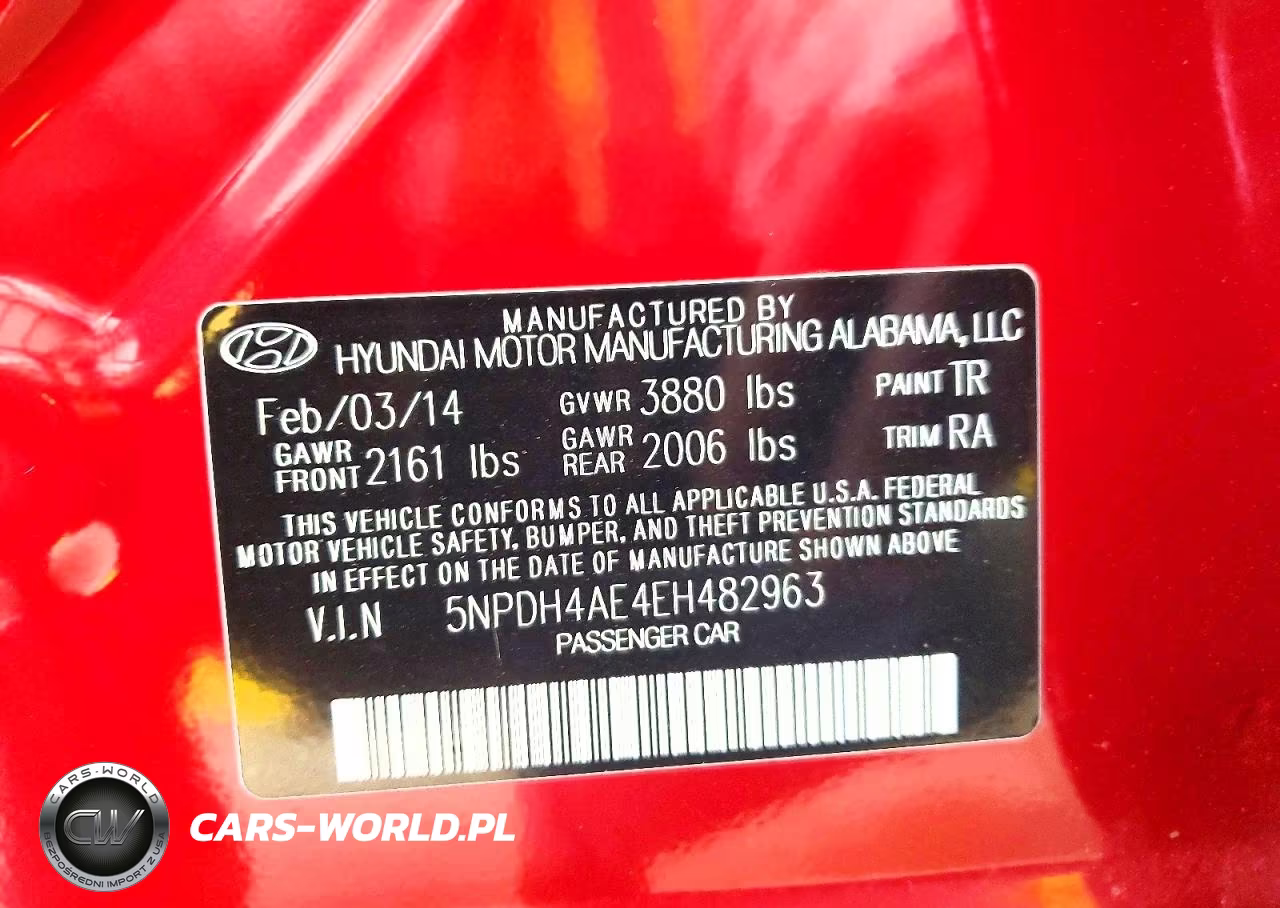 2014 Hyundai Elantra VIN:5NPDH4AE4EH482963 - 12