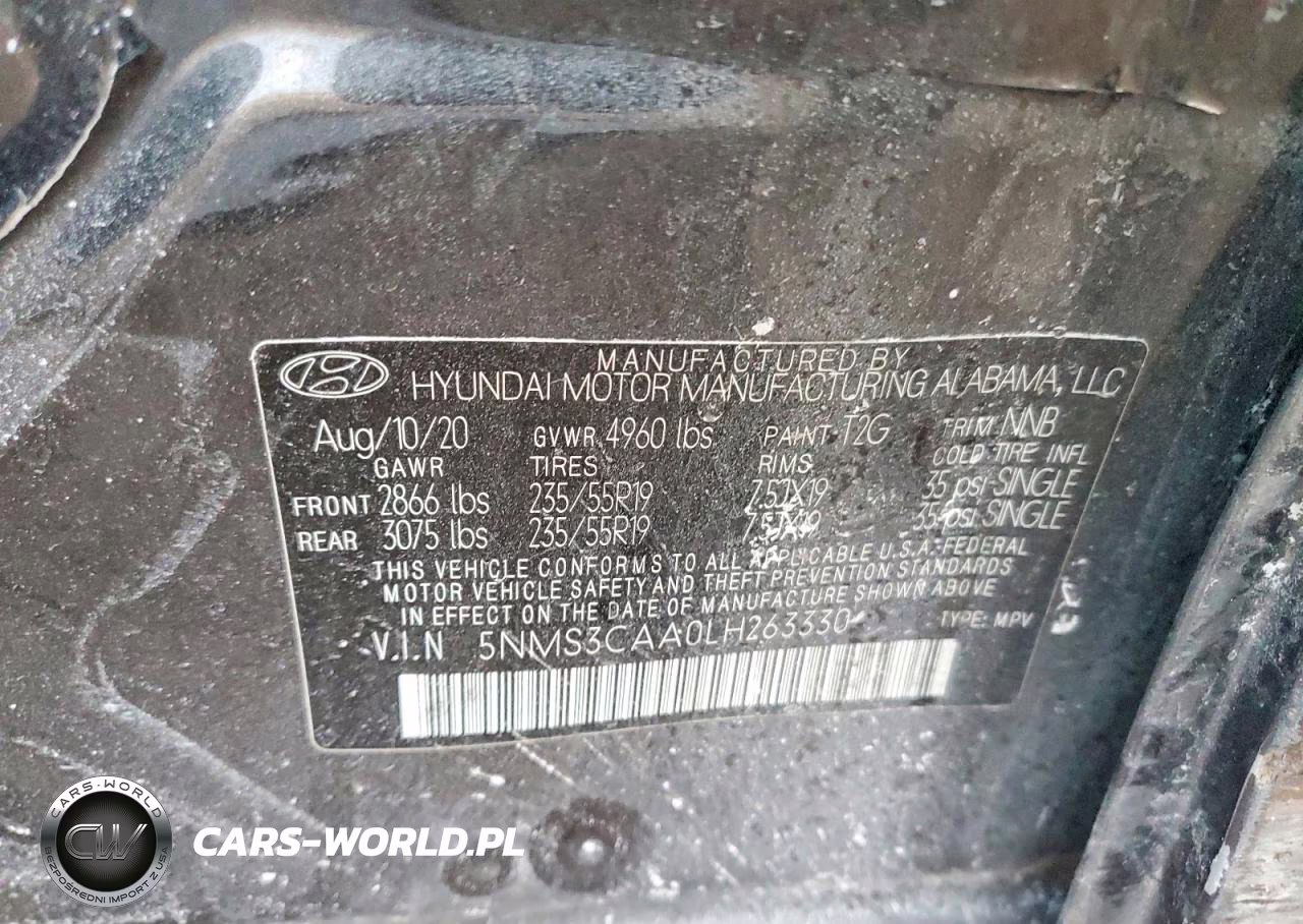 2020 Hyundai Santa Fe Sel VIN:5NMS3CAA0LH263330 - 13