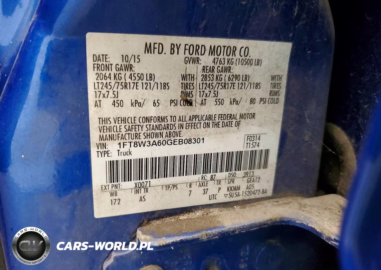 2016 Ford F350 Super Duty VIN:1FT8W3A60GEB08301 - 12