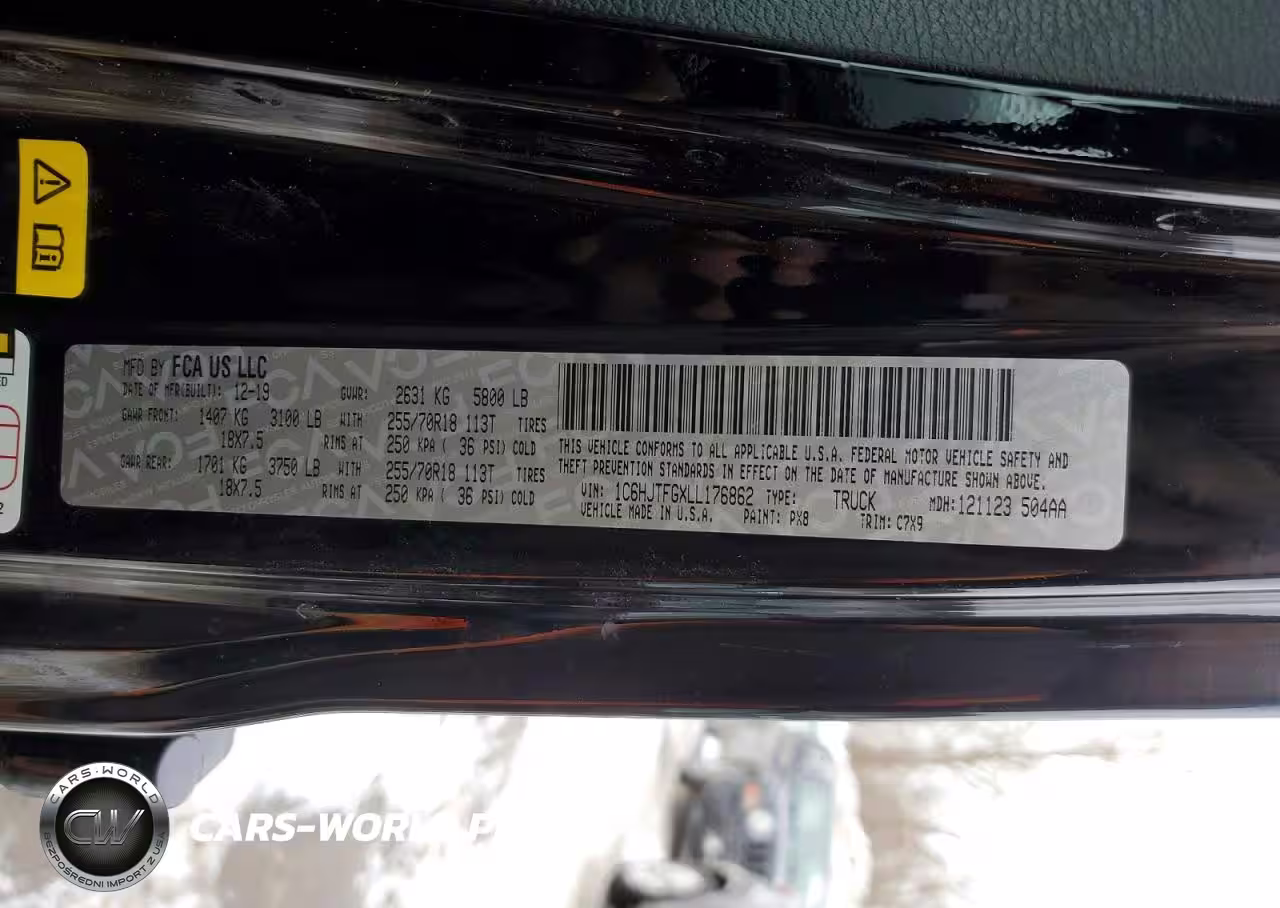 2020 Jeep Gladiator Overland VIN:1C6HJTFGXLL176862 - 12