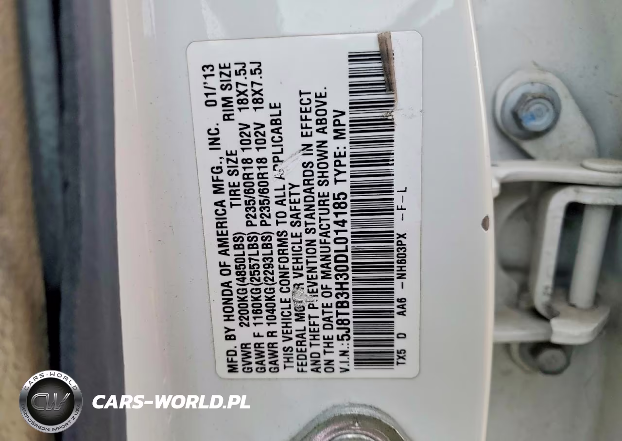 2013 Acura Rdx VIN:5J8TB3H30DL014185 - 14