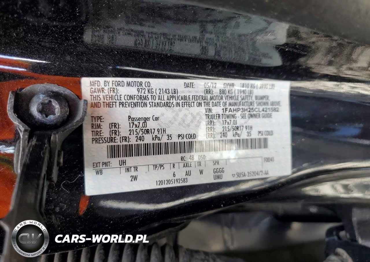 2012 Ford Focus Sel VIN:1FAHP3H25CL421582 - 12