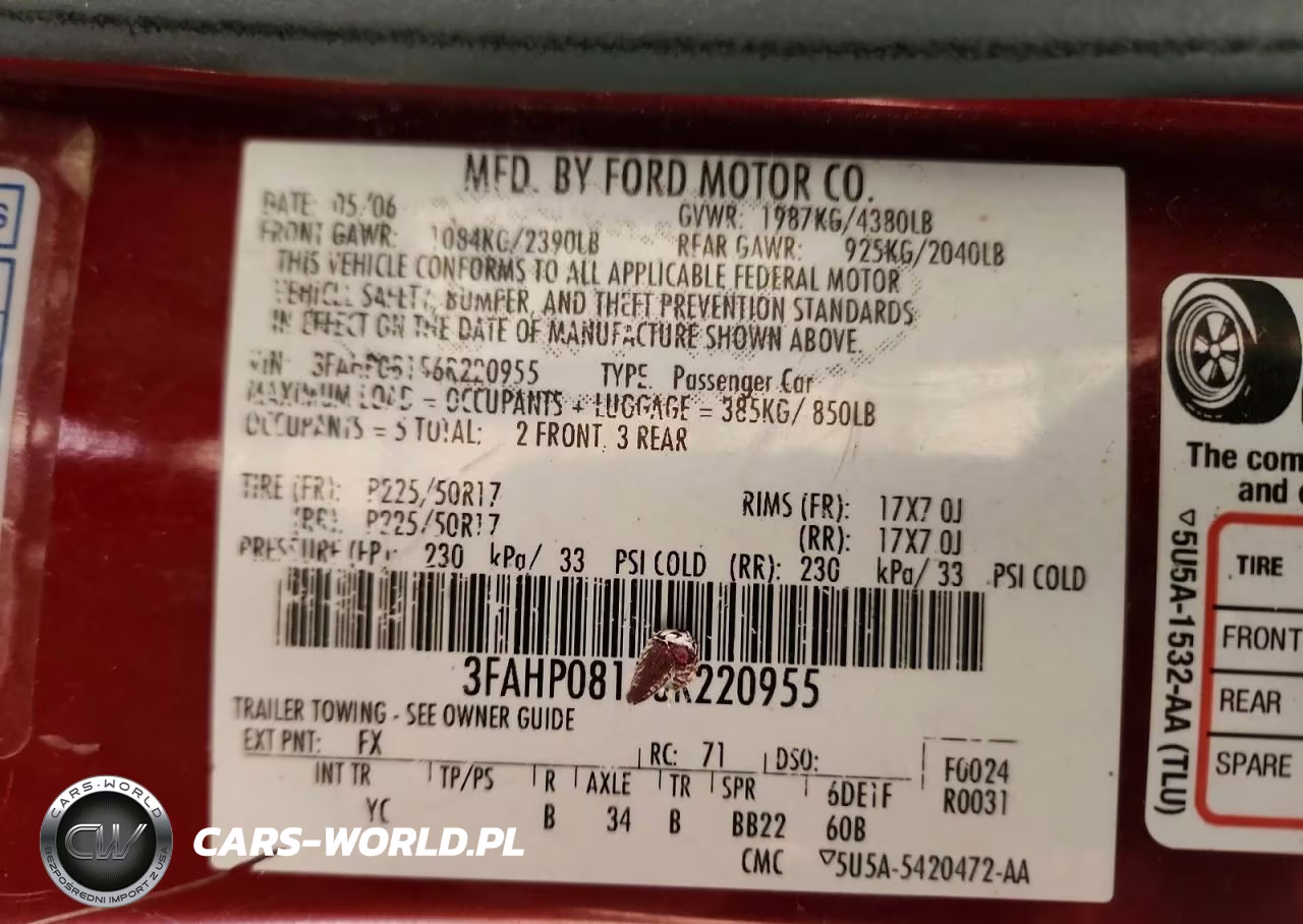 2006 Ford Fusion Sel VIN:3FAHP08156R220955 - 12