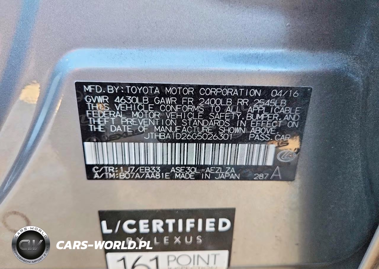 2016 Lexus Is 200T VIN:JTHBA1D26G5026301 - 13