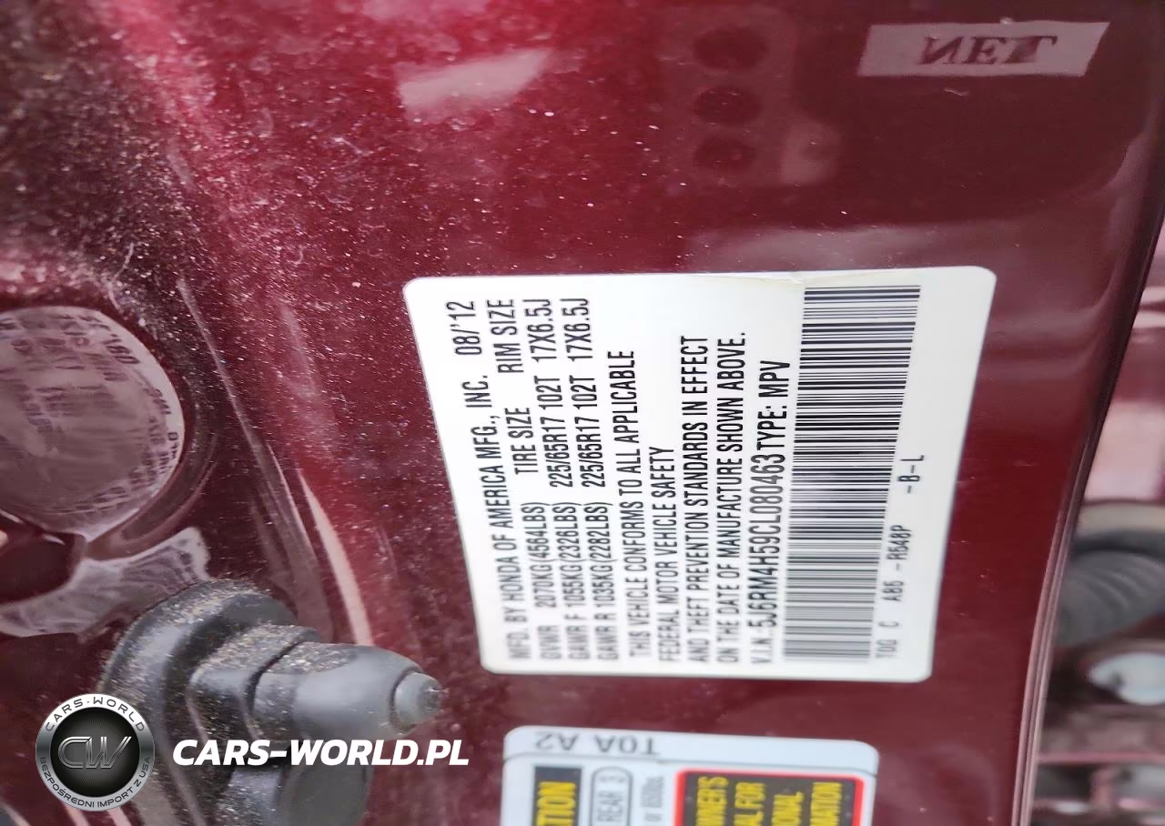 2012 Honda Cr-V Ex VIN:5J6RM4H59CL080463 - 14