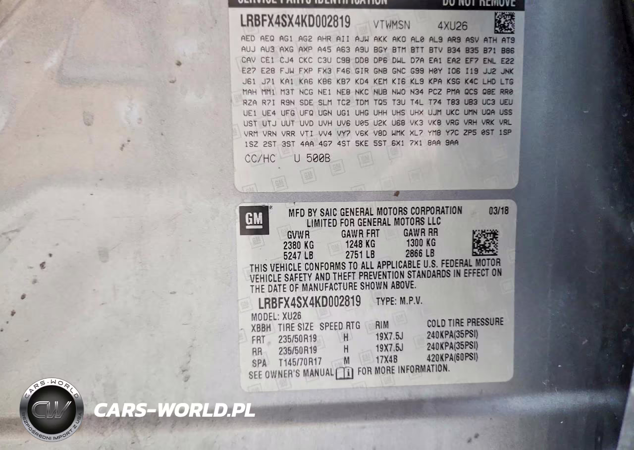 2019 Buick Envision Premium Ii VIN:LRBFX4SX4KD002819 - 12