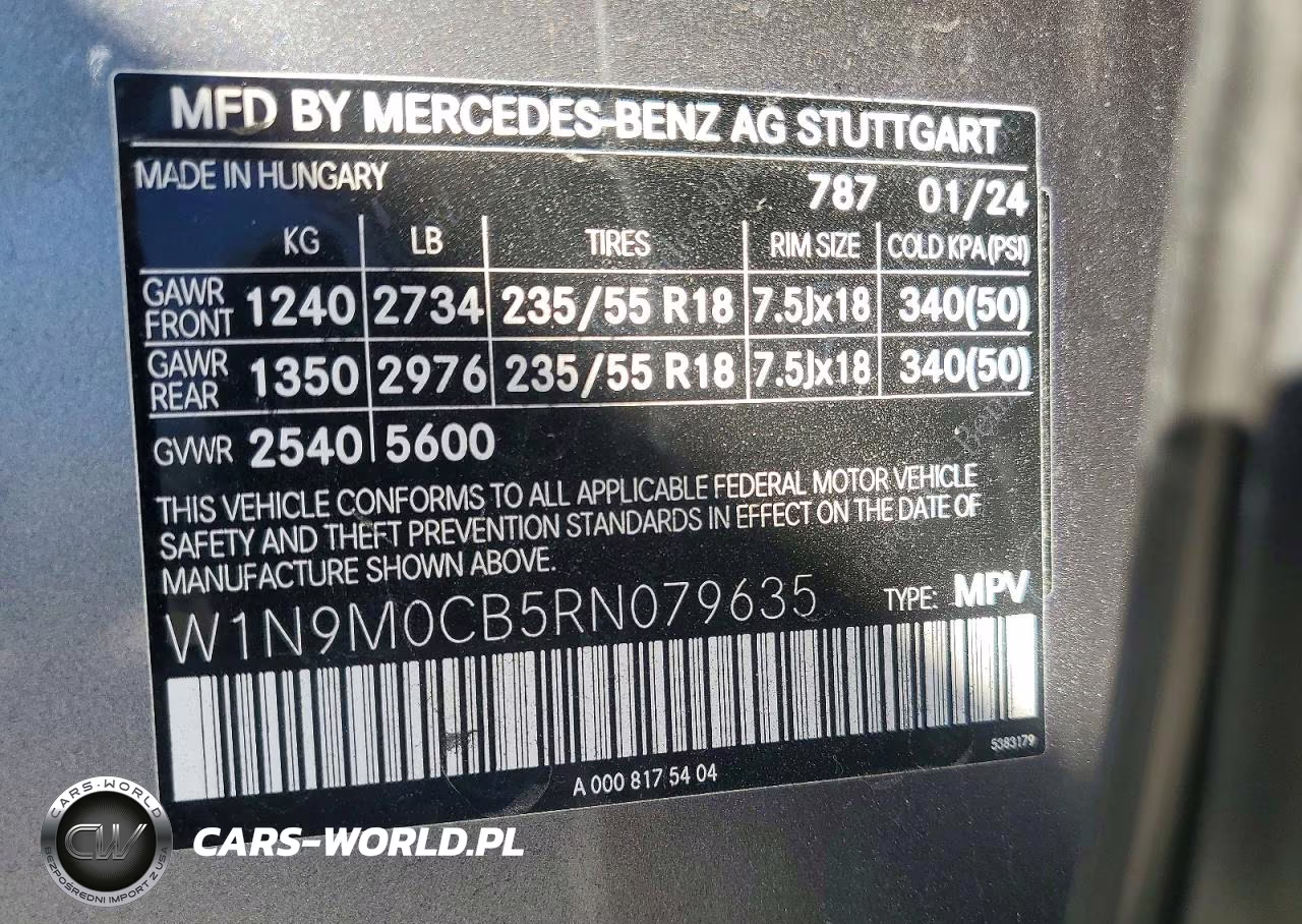 2024 Mercedes-Benz Eqb 250+ VIN:W1N9M0CB5RN079635 - 13