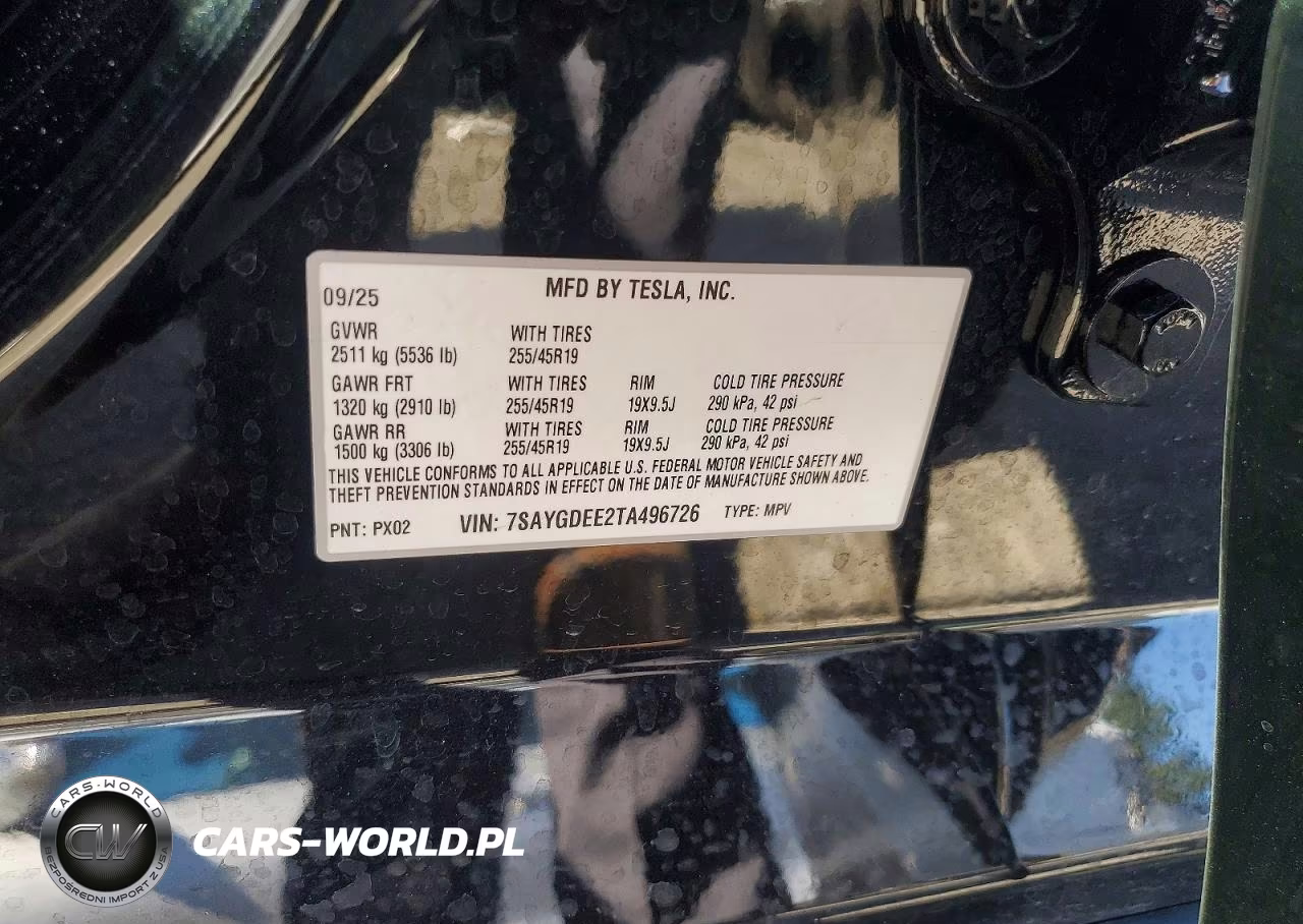 2026 Tesla Model Y VIN:7SAYGDEE2TA496726 - 12