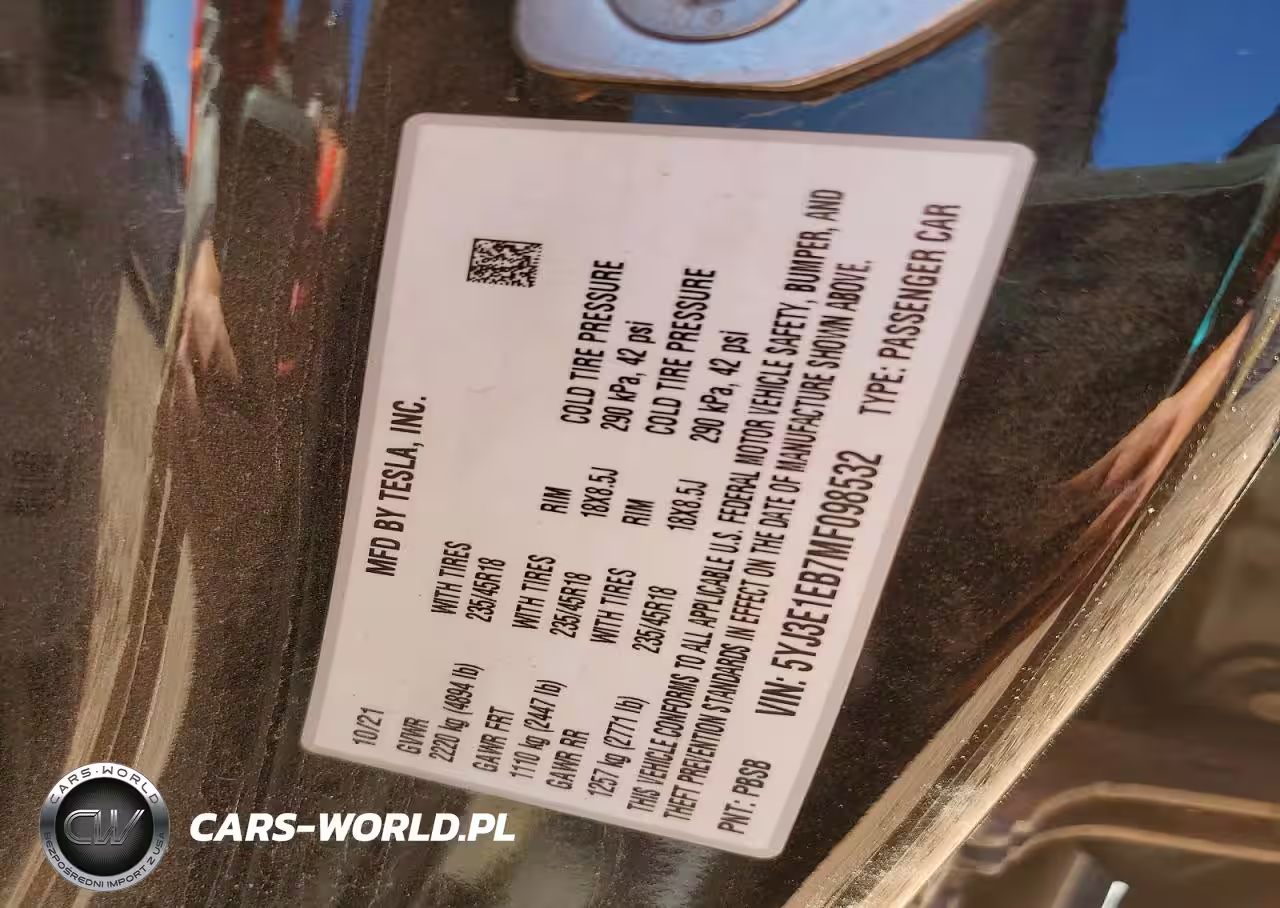 2021 Tesla Model 3 VIN:5YJ3E1EB7MF098532 - 12