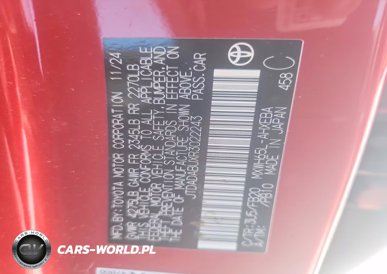 2024 Toyota Prius Le VIN:JTDADABUXR3022243 - 12