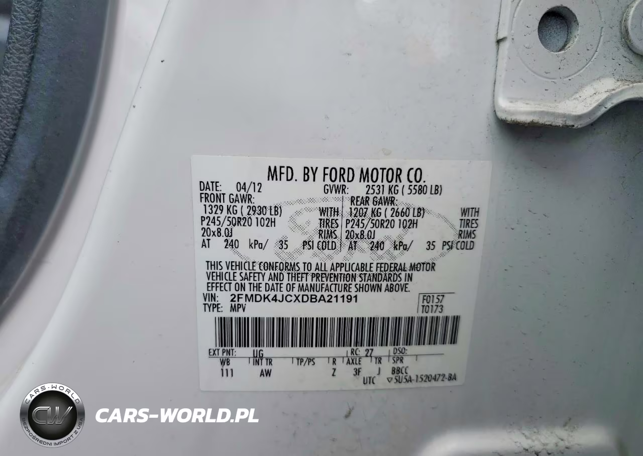 2013 Ford Edge Sel VIN:2FMDK4JCXDBA21191 - 13