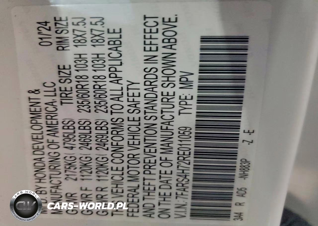 2024 Honda Cr-V Exl VIN:7FARS4H72RE011059 - 12