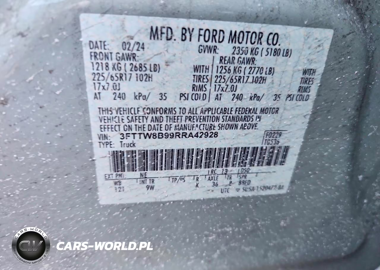 2024 Ford Maverick Xl VIN:3FTTW8B99RRA42928 - 12