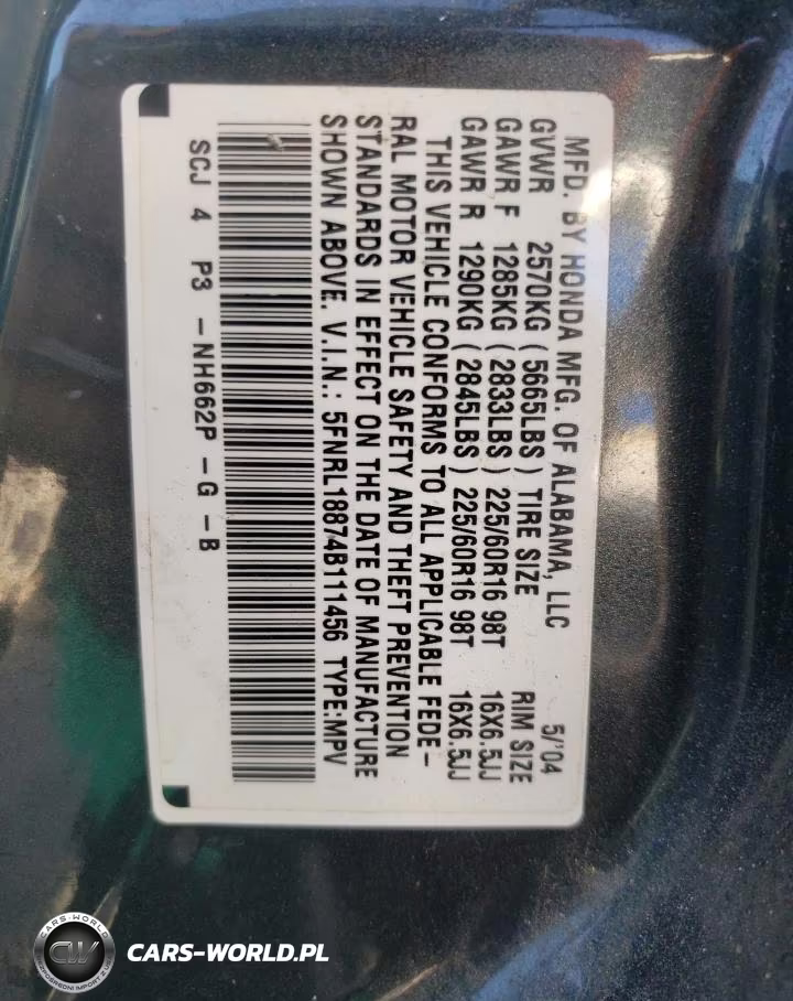 2004 Honda Odyssey Ex VIN:5FNRL18874B111456 - 13
