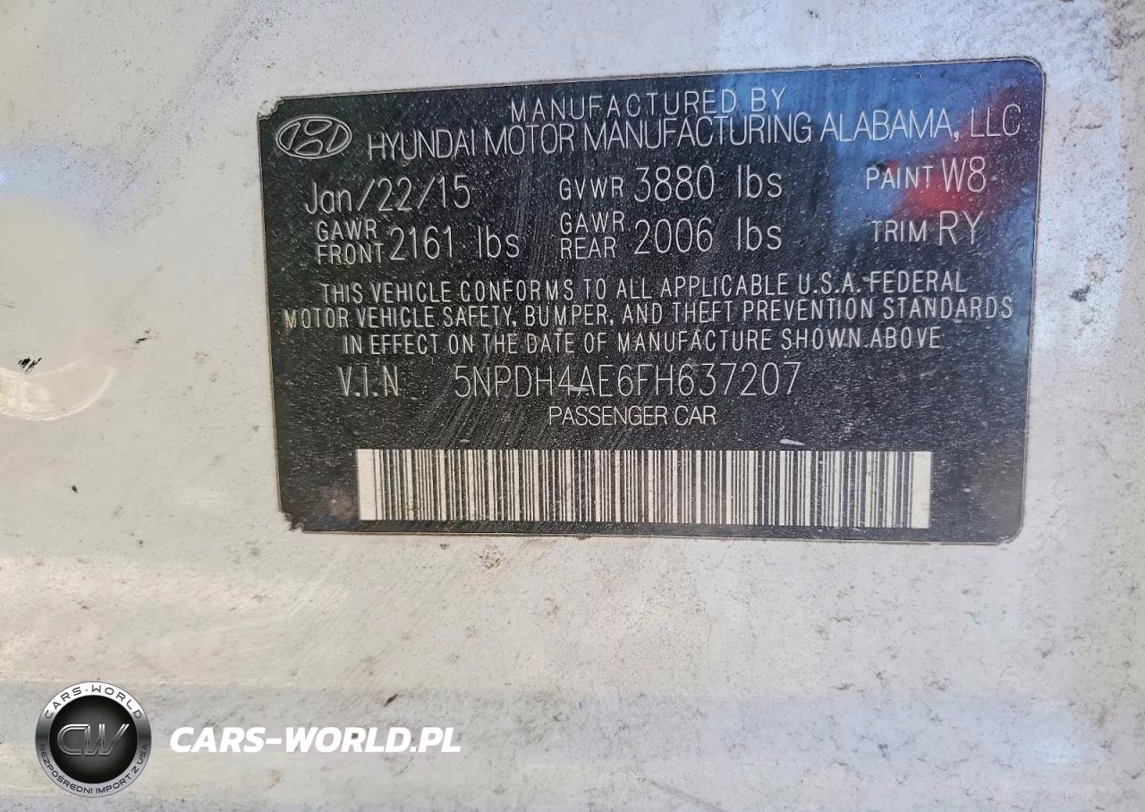 2015 Hyundai Elantra Se VIN:5NPDH4AE6FH637207 - 12