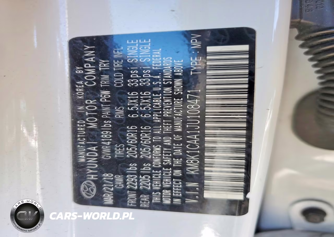 2018 Hyundai Kona Se VIN:KM8K1CAA1JU108471 - 14