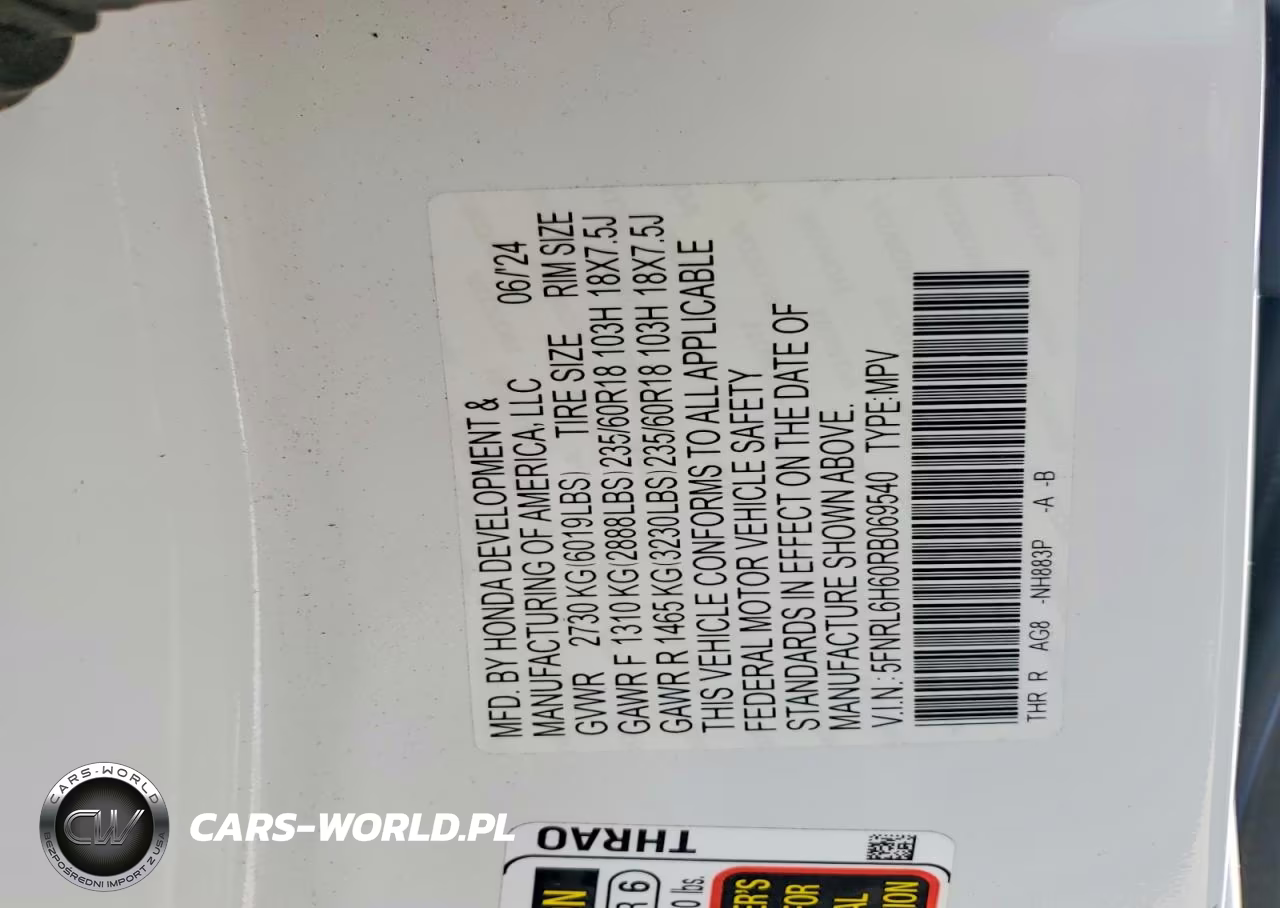 2024 Honda Odyssey Exl VIN:5FNRL6H60RB069540 - 14