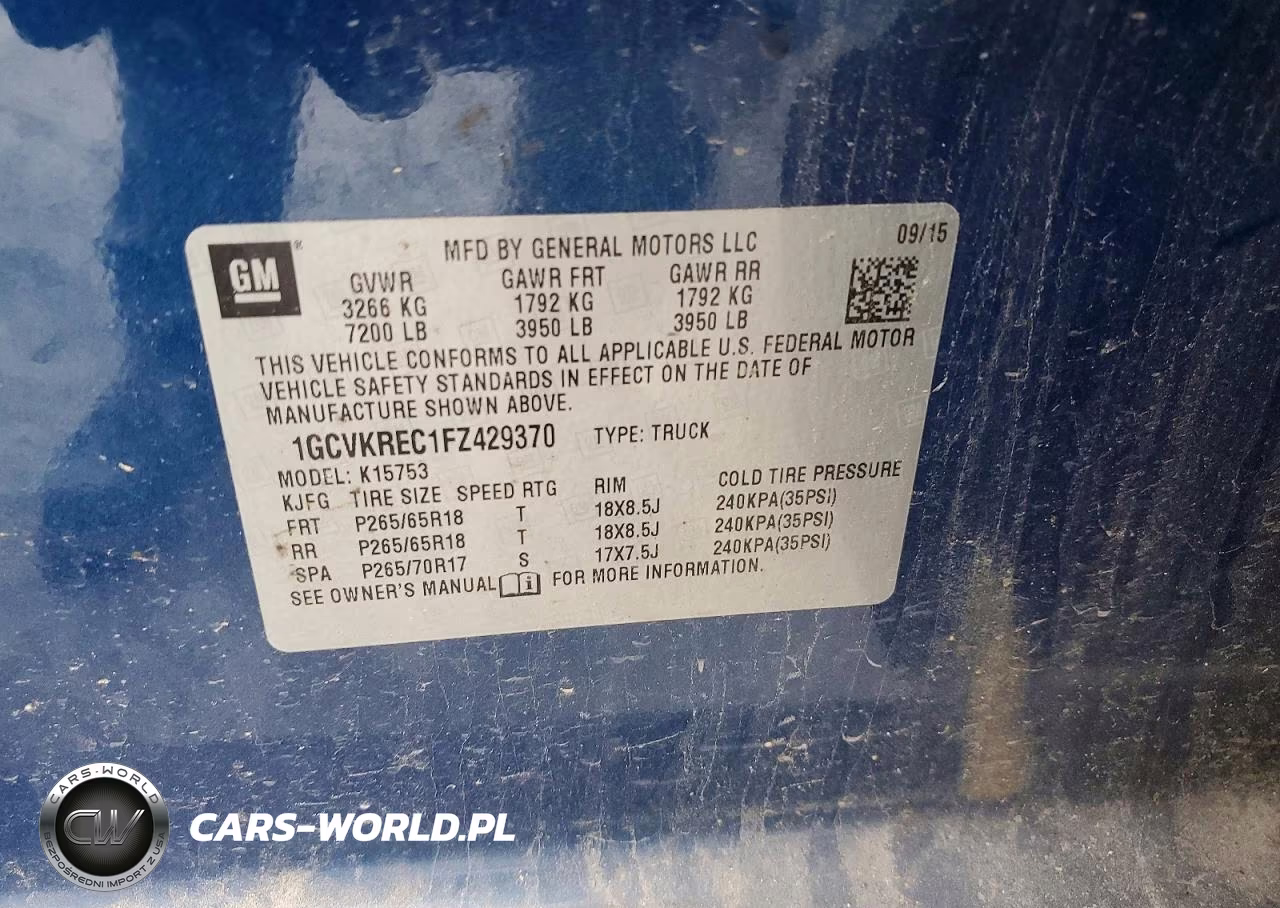 2015 Chevrolet Silverado K1500 Lt VIN:1GCVKREC1FZ429370 - 12