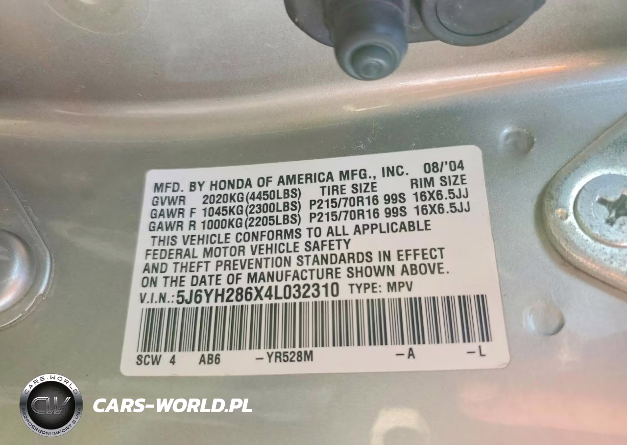 2004 Honda Element Ex VIN:5J6YH286X4L032310 - 13
