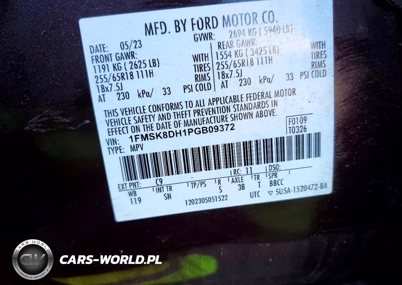 2023 Ford Explorer Xlt VIN:1FMSK8DH1PGB09372 - 13