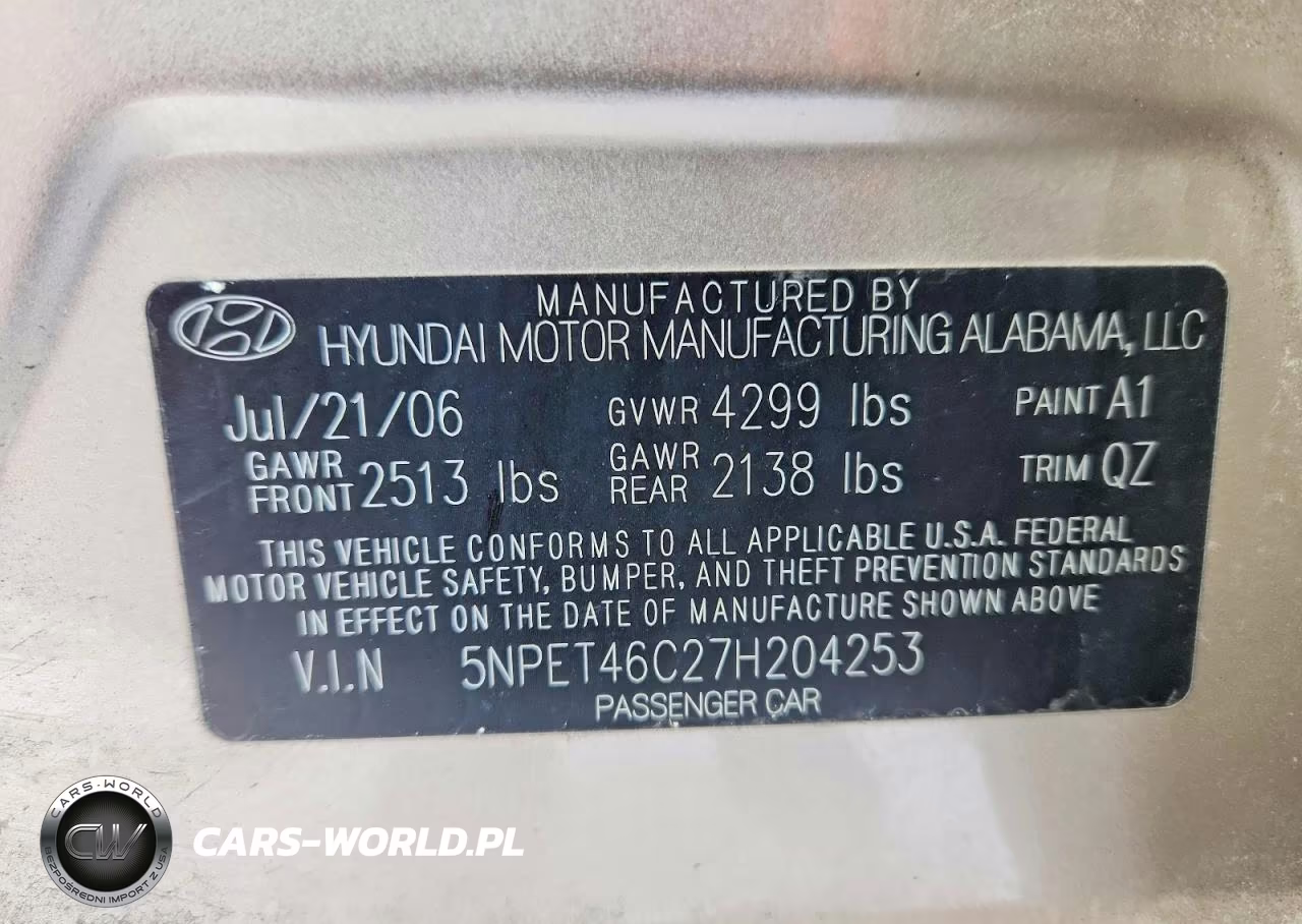 2007 Hyundai Sonata Gls VIN:5NPET46C27H204253 - 12