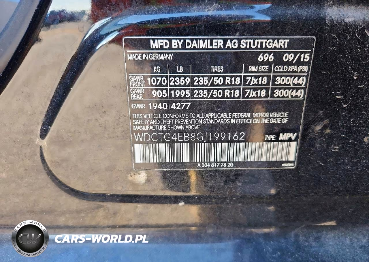 2016 Mercedes-Benz Gla 250 VIN:WDCTG4EB8GJ199162 - 12