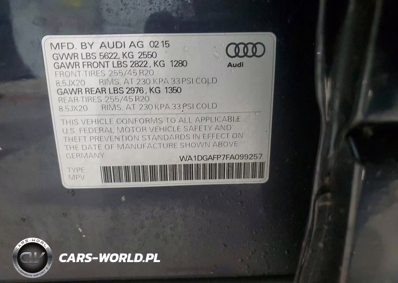 2015 Audi Q5 Premium Plus VIN:WA1DGAFP7FA099257 - 13