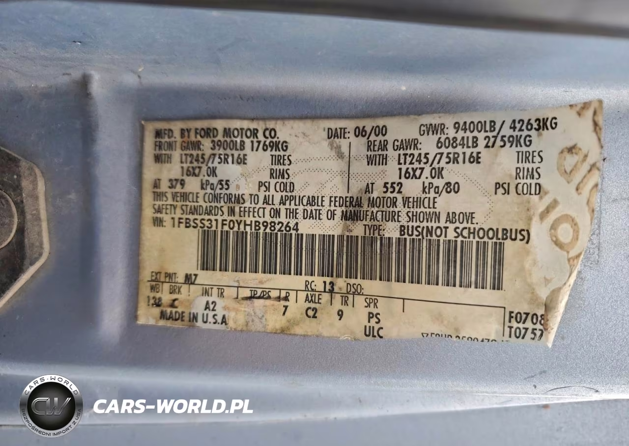 1997 Ford Econoline E350 Super Duty Wagon VIN:1FBSS31F0YHB98264 - 26